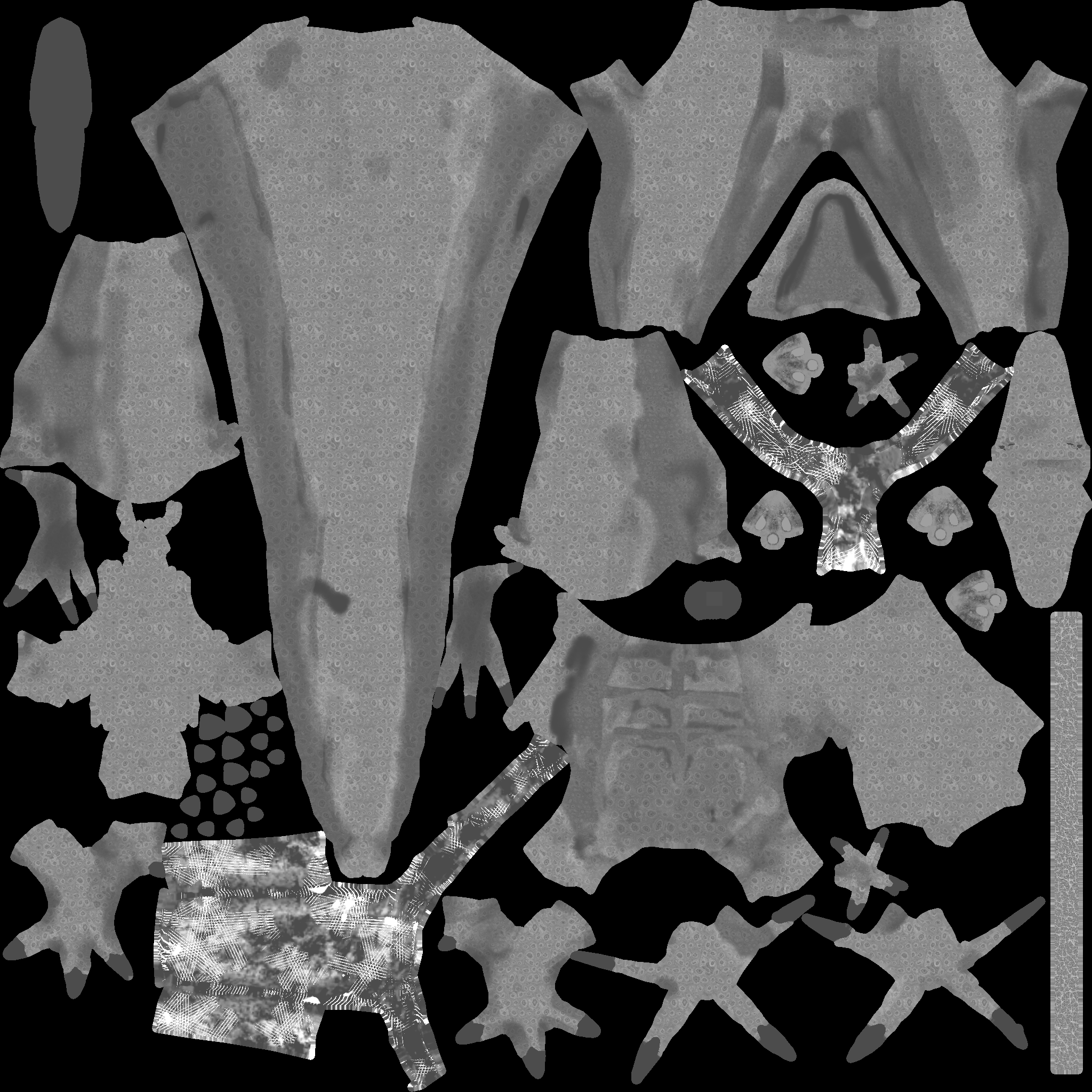 Crocodile roughness map
